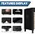 BDL 8ft Log Rack Cover Waterproof Firewood Cover Heavy Duty 600D Oxford Outdoor Firewood Storage Cover with Openable Front Flap?Black, 96" L x 24" W x 42" H?