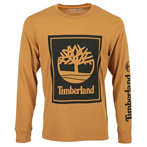 Timberland メンズ コットン ロゴ グラフィック Tシャツ, ウィートブーツ/ブラック, X-Large