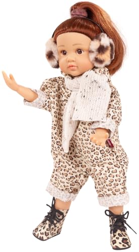 Image of Götz 2411240 Little Kidz Total Tiger Doll - 36 cm Large Multi-Articulated Standing Doll with Brown Hair and Brown Eyes - 6-Piece Set