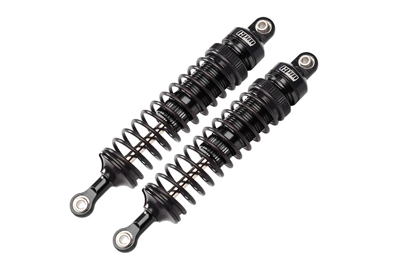 GPM Upgrades Aluminum 6061-T6 Front Adjustable Spring Dampers For 1/10 4Wd Hammer Rey U4 Rock Racer?LOS03030?RC Car (Black)