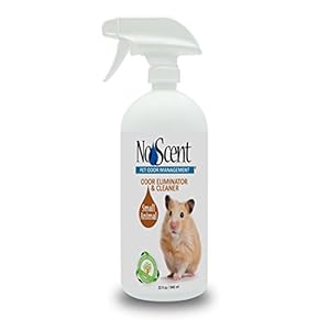 No Scent Small Animal Guinea Pig Cage Cleaner | Hamster & Rabbit Habitat Pet Odor Spray (32 Fl Oz / 946 mL)