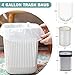 SideriLumi Small Trash Bags 4 Gallon - 100 Count Leakage-Proof 4 Gallon Trash Bag, Unscented Small Garbage Bags for Office Bedroom Bathroom Mini Trash Bags, White 4 Gal Trash Can Liners