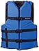 ONYX General Purpose Boating Life Jacket, Adult Oversize Size (40"-60"), Blue