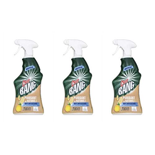 CILLIT BANG Lot de 3 Sprays Ecolabel Anticalcaire Nettoyant Puissant au Naturel Acide Citrique 750 ml
