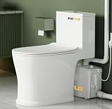 800MAX Macerating Toilet System,Basement Upflush Toilet with...