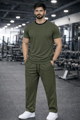 Image of Mack Jonney Men's Polyester Lycra Tracksuit | Lightweight Sports & Gym Wear | Comfortable Running & Training Track Suit for Men-MJ-184