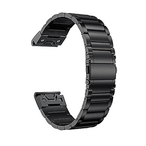 LDFAS Titanium Band Compatible Fenix 7/6 Pro/5 Plus Band, 22mm Titanium Metal Quick Release Easy Fit Watch Strap Compatible for Garmin Fenix 7/5 Plus 6 Pro/Forerunner 935/945/Epix Gen 2 Band, Black