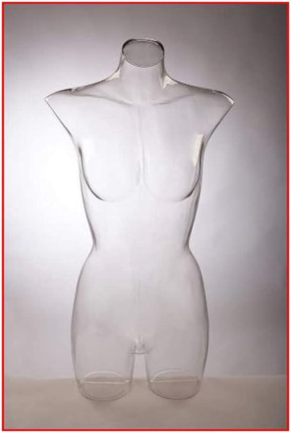 (PS-PC/LNG-EB) ROXY DISPLAY® Female Full Round Plastic Mannequin. Clear Color