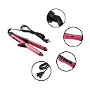 RENARSH 2 in 1 Hair Straightener and Curler Professional Ceramic Hair Styling Tool Pink gallery image