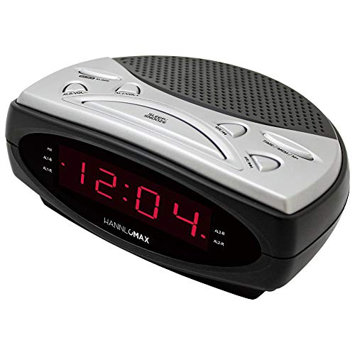 HANNLOMAX HX-137CR Radio Réveil Affichage LED 0.9" Rouge