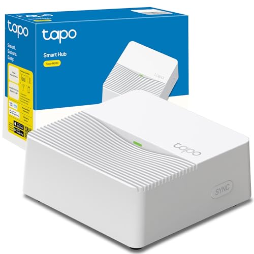 Tapo H200 Smart Hub with Alarm & Chime Works with Switches Buttons Sensors Cameras and Video Doorbells Connect Up to 64+4 Devices 19 Ringtones Low-Power Wireless Local microSD Storage