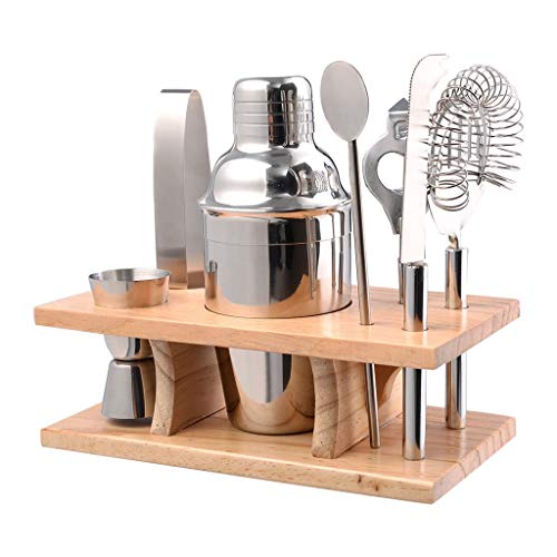 Shaker en acier inoxydable 350 ml avec support et outils de bar complets