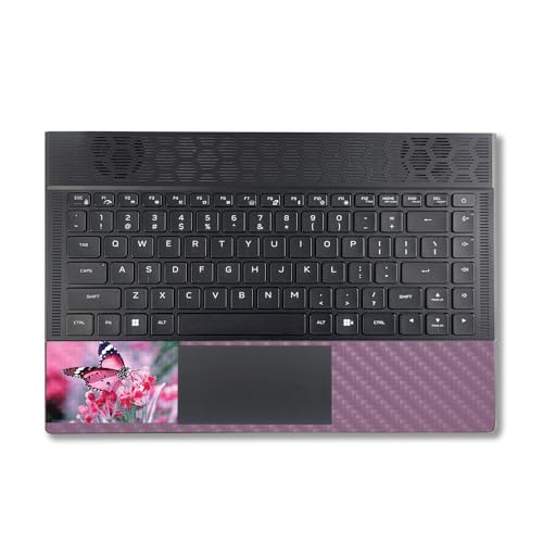 Image of MightySkins Carbon Fiber Skin Compatible with Alienware X14 R2 (2023) Full Wrap Kit - Pink Monarch | Protective, Durable Textured Carbon Fiber Finish | Easy to Apply & Change Styles | Made in The USA
