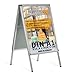 Produktbild Betriebsausstattung24® Kundenstopper Gehwegaufsteller Werbetafel | für zwei Plakate | Aluminium Plakatständer | inkl. PVC Schutzfolie (A1 B59,4,0 x H84,1 cm)