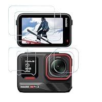 IKSAMY Displayschutzfolie für Insta360 Ace Pro 2-2 Pack Objektiv- und Displayschutz für Insta 360 Ace Pro 2 Zubehör, 9H Panzerglas Härte, HD, Kratzfest Gehärtetem Glas