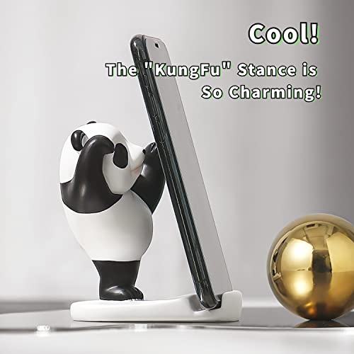 Image of Kawaii Phone Stand for Desk,Adjustable Compatible with Smartphones and Tablets,Cute Panda Smartphone Stand,Kawaii Room Decor Aesthetic (Black)
