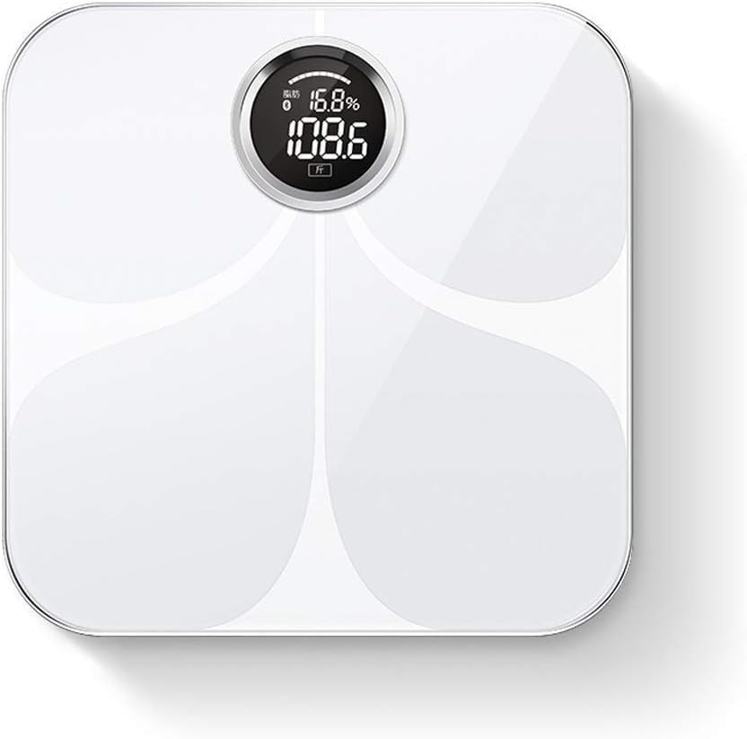 Básculas corporales domésticas-báscula de peso inteligente blanca-Báscula digital de baño Analizador de composición corporal de alta precisión disponible en Yaxa Costa Rica