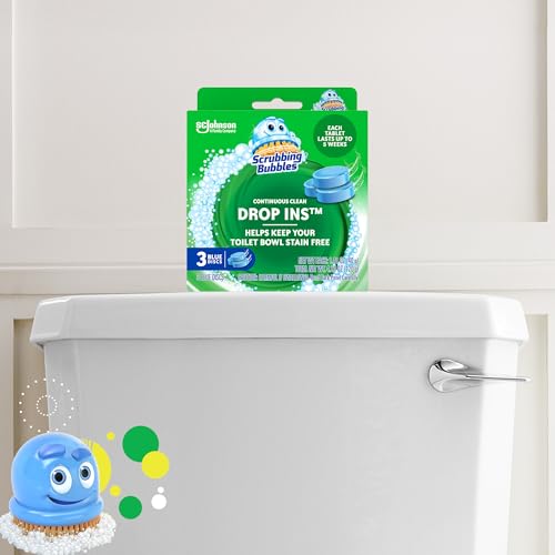 Scrubbing Bubbles Toilet Tablets, Continuous Clean Toilet Drop Ins, Helps Keep Toilet Stain Free and Helps Prevent Limescale Buildup, 3 Count, Pack Of 1
