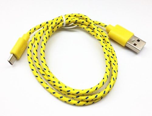 Casecover Universal Micro USB 3M 10FT Colorful Fabric Braided Data Cable Micro USB Data Sync Cable Charger Charging Cord for Android Samsung Galaxy S2 S3 S4 Note 2 HTC EVO One X S (9 Yellow)