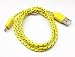 Casecover Universal Micro USB 3M 10FT Colorful Fabric Braided Data Cable Micro USB Data Sync Cable Charger Charging Cord for Android Samsung Galaxy S2 S3 S4 Note 2 HTC EVO One X S (9 yellow)