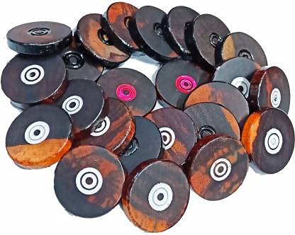 Bharat Super First Babla Wood Carrom Coin Tournament and Professional for all ages Carrom Board Playing (24 Carrom Coin 6.65 grm aprx. Each and Official Size) (B09BLJ15V3) Amazon Price History, Amazon Price Tracker