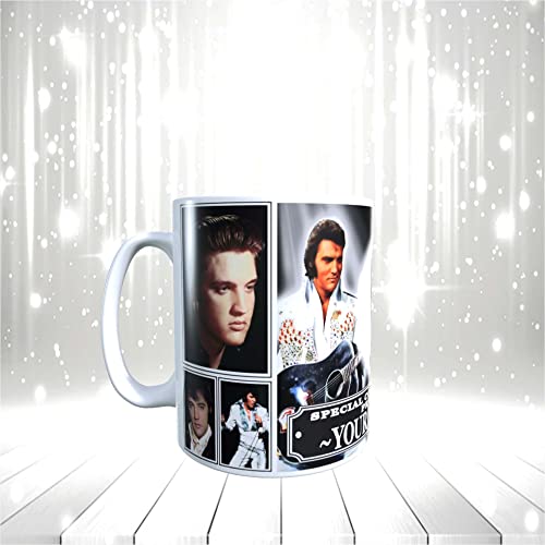 Presley King of Rock n Roll Icon Ceramic Personalised Mug Gift