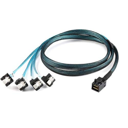 Cable Interno S-AS HD SFF-8643 a 4 SATA 7pin 0.5M miniatura 3