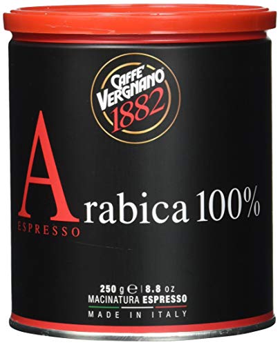 Caffè Vergnano 1882 Kaffee Dose 100% Arabica gemahlen Espresso - 250 g-Packung Cover