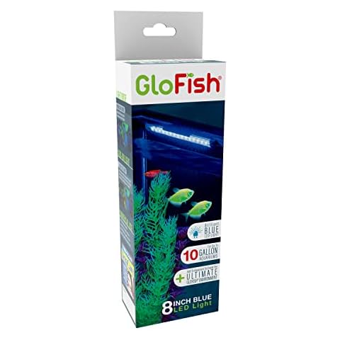 GloFish Blue LED Aquarium Light 8 Inches, 1 Count, Waterproof Cover