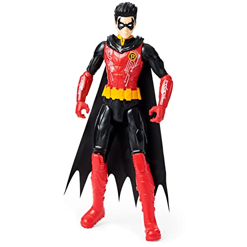 BATMAN - FIGURINE BASIQUE 30 CM ROBIN TECH - DC COMICS - Figurine Articulée Thématique de Robin jouet Batman 30 cm - 6062923 - Jouet Enfant 3 Ans et +
