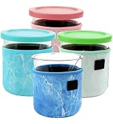 Amazon.com: 4 Pack Reusable Ice Cream Neoprene Sleeve Ninja Creami