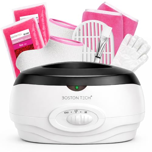 Boston Tech® Baño de Parafina para Manos Maquina parafina que Alivia el Dolor Muscular y Artrosis Capacidad 3L Hidrata y Revitaliza tu Piel Incluye accesorios Premium para uso personal y profesional