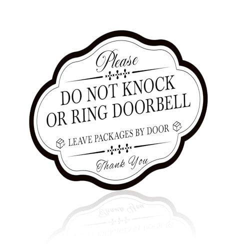 Do Not Knock or Ring Doorbell Sign