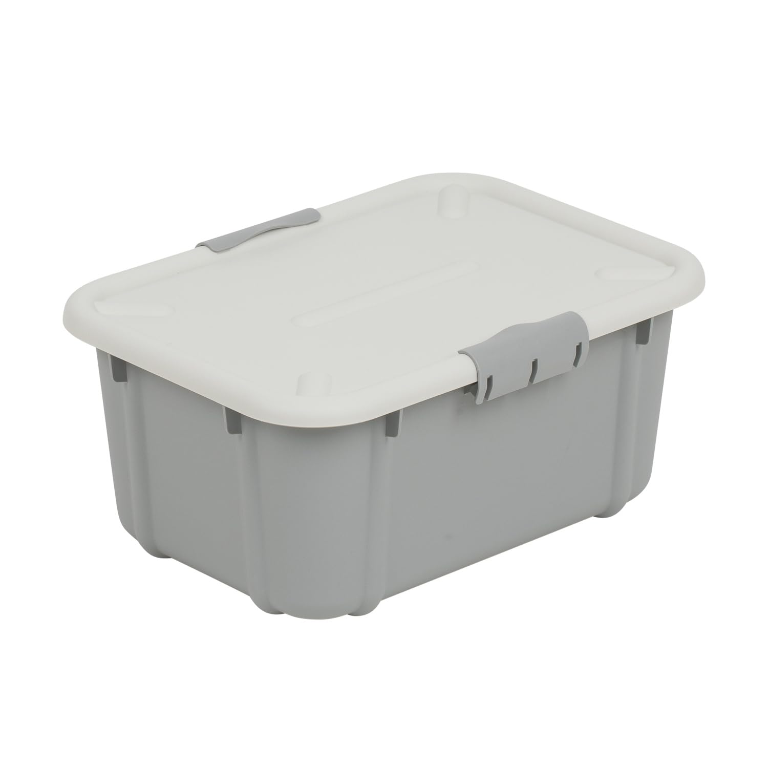 BranQ Velur storage container with lid and wheels (Light grey, 8L)