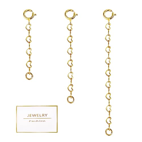 Gold Necklace Extenders,Bracelet Anklet Chain Extenders with Lobster Clasp
