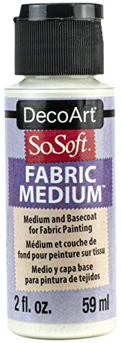 Deco Art SoSoft Fabric Acrylic Paint Medium Transparent 2oz-Clear
