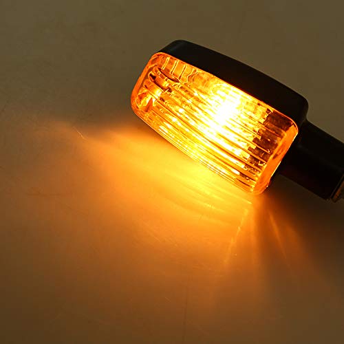 RaamKa Clignotant Moto 4pcs Ampoule Universelle De Clignotant De Clignotant De Moto 12V 10W Ambre (Color : Clear Cover
