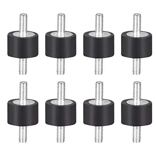 Uxcell D15 X H10 Rubber Vibration Isolator Mounts Shock Absorber With M4 X 10Mm Studs 8Pcs #TOP28