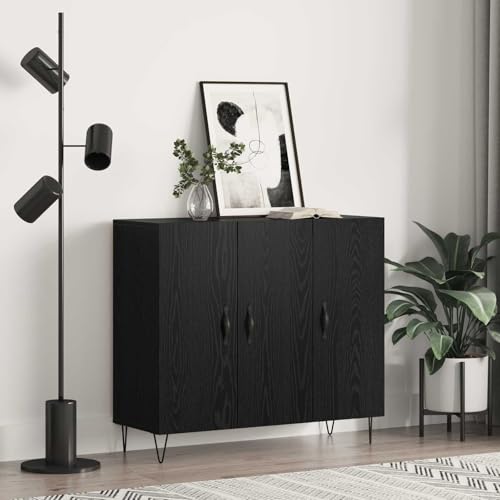 Aparador de madera negro de 3 puertas para solucionar la falta de espacio en pasillo 2