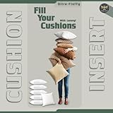 Linen Empire Cushion Inserts 26" x 26" Pack of 8 Cushion Inner Pads (65 x 65 cm) - White Square Bounce Back Decorative Scatter Cushion Stuffers - Sofa Bed Couch Pillows - Image 5