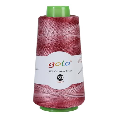 Image of golo Crochet Thread Size 30 Cone Yarn 1.76oz 545yd,Yarn for Hand Kniting,Tatting,Crocheting D75