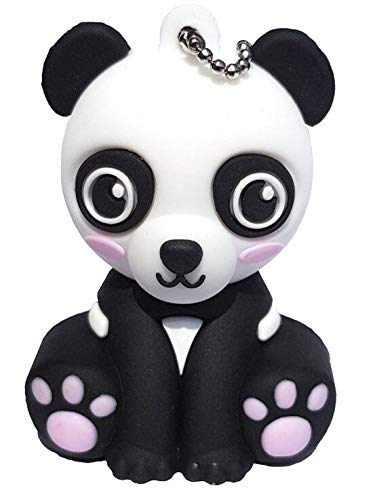 Panda 16 GB - Memoria Almacenamiento de Datos – USB Flash Pen Drive Memory Stick - Diseño Unico y Original - Negro y Rosa