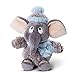 NICI 47271 Kuscheltier 20cm – Elefanten Plüschtier für Mädchen, Jungen & Babys – Flauschiges Stofftier zum Kuscheln & Spielen – Kuscheliges Schmusetier der Winter Kollektion, grau/blau, 20 cm