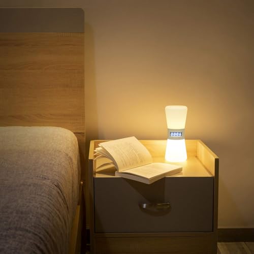 Glow Visual Digital Hourglass Timer: Night Light Home Decor - Brightness Flows Like an Hourglass - for Decoration, Reading, Timing Visual Timer for Family