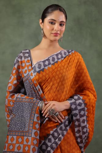 Image of TAMAIRA FASHION Mulmul Pure Cotton Saree For Woman |Office Wear Daily Wear Sarees For Women Without Blouse Piece(Available in 15 Colours)