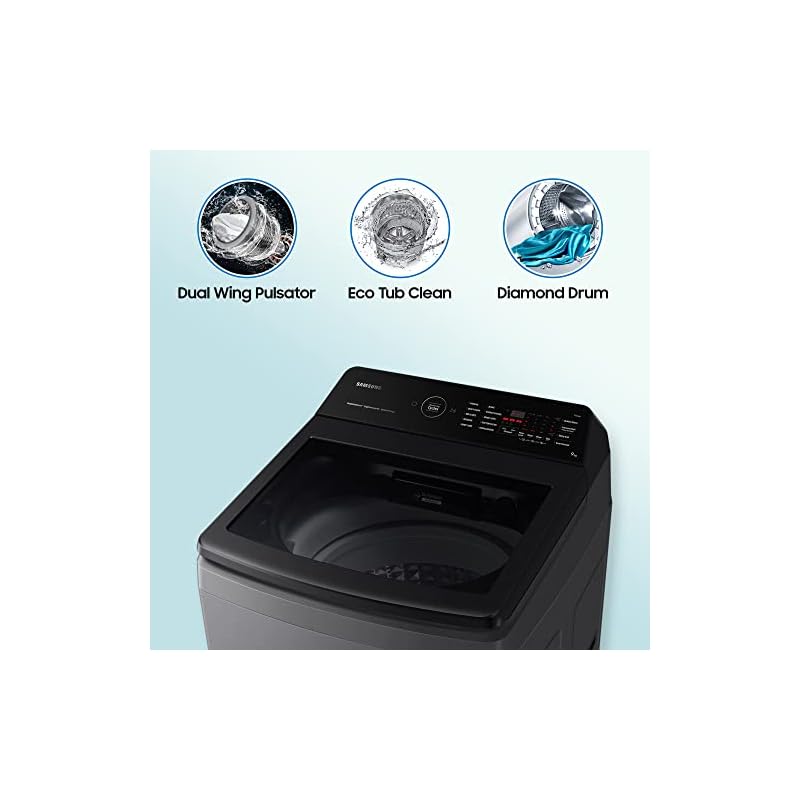 Samsung 9 kg, 5 star, Eco Bubble Technology, Wi-Fi, Digital Inverter, Motor, Soft Closing Door, Fully-Automatic Top Load Washing Machine (WA90BG4542BDTL, Versailles Gray) - Image 5