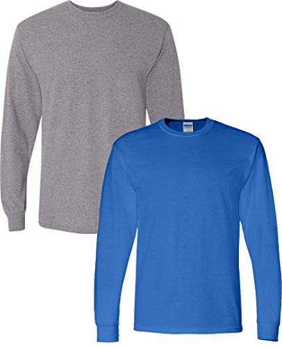 Image of Gildan Adult DryBlend Long Sleeve T-Shirt, Style G8400, 2-Pack