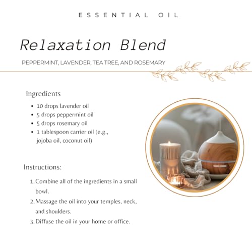 Image of Essential Oil Combo Set For Promote Hair Growth, Dandruff and Improve Hair Texture | Rosemary, Tea Tree, Lavender, Peppermint | Set Of 4- Each 15ml