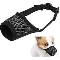Maulkorb für Kleine Hunde mit Kurzer Schnauze, Weicher Nylon-Mundschutz mit atmungsaktivem Netz, verhindert Beißen, Fressen Bellen und Kauen, für Chihuahua und Französische Bulldogge (XS)