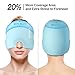 ONLYCARE Migraine Relief Cap, Upgraded Odorless Migraine Ice Head Wrap, Headache Relief Hat for Migraine, Blue